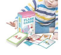 éducatifs de Poche pour, pour la première éducation - cognitifs Couleur 58 pièces Flashcard avec Alphabet | Jouets éducatifs Cartes éducatives de Poche d'âge