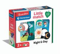 Clementoni - 16716 - Education - Little Match - Jour et Nuit - 12 Mini-Puzzles - Puzzle Enfant 2 Ans, Jeu éducatif 2 Ans, activités manuelles Enfants, matériaux 100% recyclés, fabriqué en Italie