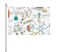 Éducation en laboratoire scientifique Biologie Chimie,Drapeau de jardin, bannière décorative, drapeau double face, 2 x 3 pieds, pour extérieur et intérieur