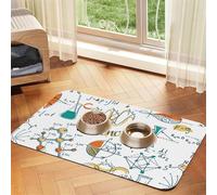 Éducation en Laboratoire Scientifique Biologie Chimie,Tapis d'alimentation pour Animaux de Compagnie, Sets de Table en Cuir PU pour Chats et Chiens,40x60cm