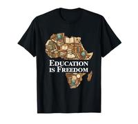 Education is Freedom Afrique Livres Silhouette T-Shirt