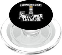 Education is Great But Horsepower is My Major Texte PopSockets PopGrip pour MagSafe