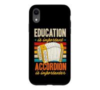 Education is Important Accordéon is Importanter Funny Retro Coque pour iPhone XR