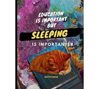 Education Is Important But Sleeping Is Importanter : Sketch Book: For Sleeping Lover Drawing Writing Painting Sketching Or Doodling 120 Pages 8.5 X 11 Inches For Kids, Boys And Girls Gifts Fo