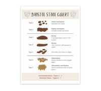 Education Metal Tin Sign Bristol Stool Chart Reference Guide for Bowel Movement Assessment Healthcare Professionals 8 X 12 in