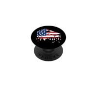Éducation Physique pour Professeur de PE Drapeau américain Américain Américain Drip Lover PopSockets PopGrip Adhésif