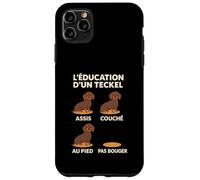 Éducation Teckel Chiot, Entrainement Dressage Humour Chien Coque pour iPhone 11 Pro Max