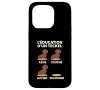 Éducation Teckel Chiot, Entrainement Dressage Humour Chien Coque pour iPhone 15 Pro
