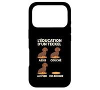Éducation Teckel Chiot, Entrainement Dressage Humour Chien Coque pour iPhone 17 Pro