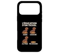 Éducation Teckel Chiot, Entrainement Dressage Humour Chien Coque pour iPhone 17 Pro Max