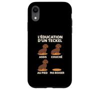 Éducation Teckel Chiot, Entrainement Dressage Humour Chien Coque pour iPhone XR
