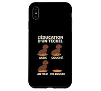 Éducation Teckel Chiot, Entrainement Dressage Humour Chien Coque pour iPhone XS Max