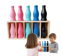 Educational Board Games, Bottle Color Matching Tabletop Game for Kids, Early Learning Toy with Fun Hands-on Play, Travel Friendly Brain Development Game, for 3+ Years Boys Girls Family