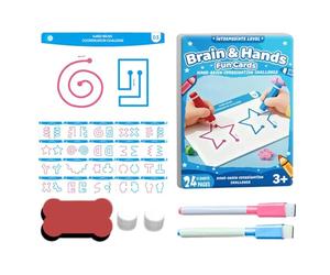 Educational Brain Training Card Game - 20 Piece Logic Puzzle Set, Left Right Development Activity Cards Toy | for Parent Child Interaction Cognitive Skill Memory Focus Learning Improvement Uses