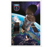 Educational - Education - Poster - Hubble + cadre interchangeable, Shinsuke® Maxi MDF blanc, vitre acrylique