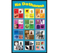 Educational - Education - Poster - Learn Colours ( Irish ) + cadre interchangeable, Shinsuke® Maxi plastique noir, vitre acrylique
