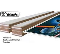 Educational - Education - Poster - Loi fondamentale allemande + 2 plinthes en bois 61 cm naturel