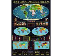 Educational - Formation Ethnology - Languages - Religions Poster - Taille 68x98 cm