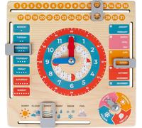 Educational Games Wooden English Calendar for Kids Learning English-Teacher Learning Board Wooden Toy Montessori for English Lessons