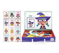 Educational Magnetic Book,Double Side Educational Toys - Dress-Up Game | for Boys Girls Birthday Party Home Preschool School Travel Beach