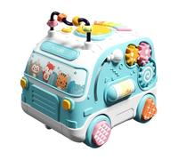 Educational Musical Vehicle - Multifunctional Drum Bus Toy with Sound | Interactive Pretend Play Activity, Multifunctional Musical Toy for Stroller Bath Nursery Carseat Playtime Bath Travel