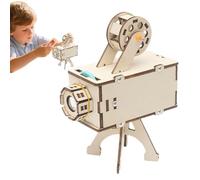 Educational Science Kits - Wooden Science Projector Kit Hands on Learning Toy Set, 3.46x1.97x5.51 inches STEM Project DIY Educational Experiment Kit for Students Girls Ages 7-14 Classroom Home School