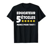 Educatrice spécialisé 5 étoiles Merci Super éducateur T-Shirt