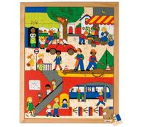 Educo Dessus et Dessous - la Ville - 120 pièces de Puzzle | Educo - ref. 8719924038571 - 8719924038571 - Jaune - Materiaux mixtes