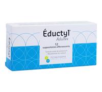 Éductyl Adultes Tartrate Acide De Potassium Bicarbonate De Sodium 12 Suppositoires Effervescents