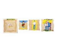 Edufun - ef 11615 - jouet en bois - puzzle - grand papa G