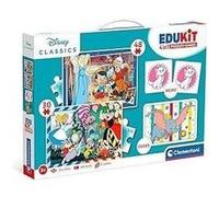 Clementoni – Coffret apprentissage Disney Edukit 4-en-1: 2 puzzles, mémo, 6 cubes – Dès 4 ans