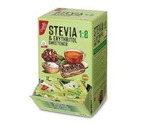 Édulcorant Stevia + Erythritol 1:8 | 504 sachets de 1g | Substitut de Sucre 100% Naturel - 0 Calories - 0 Indice Glycémique - Keto et Paleo - 0 Glucides - Non-OGM - Castello since 1907 - 504 g