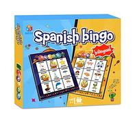 EDUMAETRIX Bingo bilingue espagnol anglais avec cartes stimulantes Vocabulaire Apprentissage des langues Jeux éducatifs pour enfants à partir de 5 ans