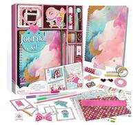 EDUMAN Scrapbooking accessoires set, Bullet Head Garbage journal set avec Diary Scrapbooking accessoires, A5 Raster Notebook, cadeau de scrapbooking DIY pour les filles (rose)