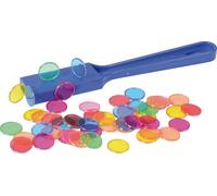 EDUPLAY 120-106 Barre magnétique avec jetons, 51 pièces (couleur au hasard, 1 set)