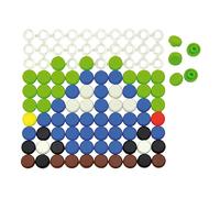 EDUPLAY 120236 Lot de plaques de Boutons 1010Er Set de Construction et Jeux magnétiques, Multicolore
