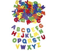 EDUPLAY Assortiment d’Autocollants en Mousse de Caoutchouc en Forme de Lettres