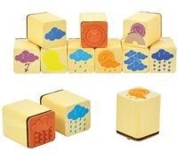 EDUPLAY Lot de 30,5 tampons Temples naturels, 220116, Multicolore, Moyen