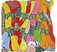 EDUPLAY Lot de fils à broder travaux manuels, multicolore