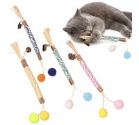 EduPlayte Bâtonnets Herbe à Chat, 4 Pièces Jouet Herbe a Chat, Soins dentaires naturels Jouet de Chat, Interieur Boules d'herbe à Chat Comestibles Nettoyage des Dents Libération du Stress