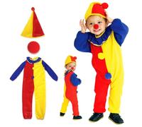 EduPlayte Costume de clown pour enfant - Costume de carnaval pour enfant - Costume de clown K - Costume de carnaval pour enfants - Pour Halloween, cosplay