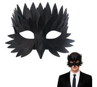 EduPlayte Élégant Masque D'oiseau, Masque D'oiseau à Plumes, Masque Vénitien avec Faux becs en Plumes pour Homme et Femme, Fête de Carnaval, Déguisement de Fantaisie