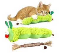 EduPlayte Générique Jouet interactif à l'herbe à Chat Jouet pour Chat, ouet interactif pour Chat, oreillers Doux pour Chat, Jouets pour Chaton Chenille, Jouet pour Chaton Pelucheux