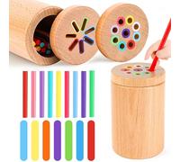 EduPlayte Jouet de Tri des Couleurs en Bois pour Enfants, Jouet Montessori 1 2 3 Ans, avec Activités de Tri Sensoriel Motricité Fine Apprendre, Cadeau Éducatif et Ludique pour Enfant