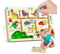 EduPlayte Jouet Labyrinthe Magnétique Enfant, Montessori Jouet 2-5 Ans, Apprendre Les Couleurs Jeu de Comptage et Tri Jouet Bois, Montessori Jeux pour Tout-Petits Garçons Filles, Cadeau
