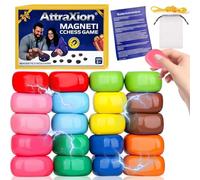 EduPlayte Jouets magnétiques en Pierre, 20 Pièces de Jouets Magnétiques avec Corde, Multicolores en Ferrite pour Enfants, Jeux Éducatifs Amovibles, Idéal pour la Maison et Les Débroussailles