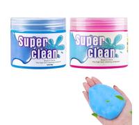 EduPlayte Lot de 2 gels de nettoyage pour l'intérieur de la voiture, gel de nettoyage universel pour PC, tablette, ordinateur portable (bleu + rose)