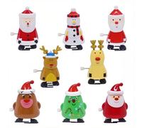 EduPlayte Lot de 8 Jouets à Remonter de Noël, Crackers Noel Rempli de l'Avent pour Enfant Babe Adulte, Petits Cadeaux de Table Noel Sacs de Fête, Jouet Figurines Mecanique Cadeau