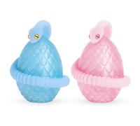 EduPlayte Modèle de Vipère Imprimée en 3D - 30cm Reptile Réaliste avec Œuf Decoration de Bureau pour Collectionneurs & Adultes 2 Couleurs(Blue&Pink)