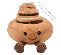 EduPlayte Petit Pain à la Cannelle en Peluche pour Enfants - Doudou Mignon pour bébé Fille et garçon - Nourriture Moelleuse - Délicieux Petit Pain à la Cannelle - Jaune - 12 cm